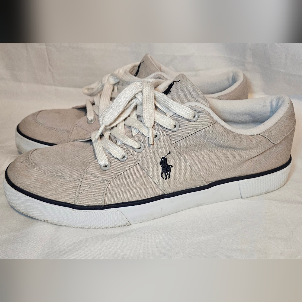Polo by Ralph Lauren Beige Canvas Sneakers